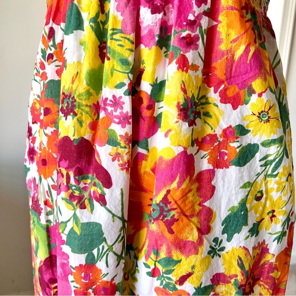 ANN TAYLOR LOFT Floral Smocked Summery Empire Waist Sundress—SZ. 4 - Picture 4 of 15
